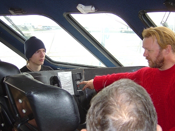 Training on the boat's communication and navigation equipment