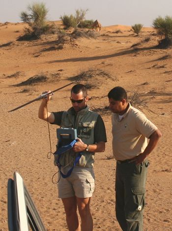 Tracking collared animals by telemetry