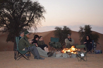 Relaxing at base