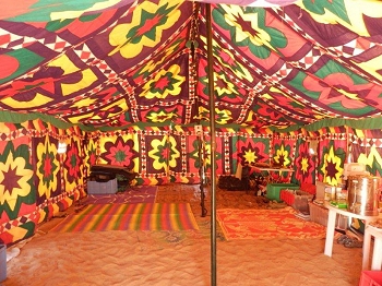 Inside the Bedu mess tent