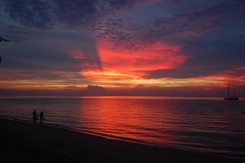 Sunset over Tioman island