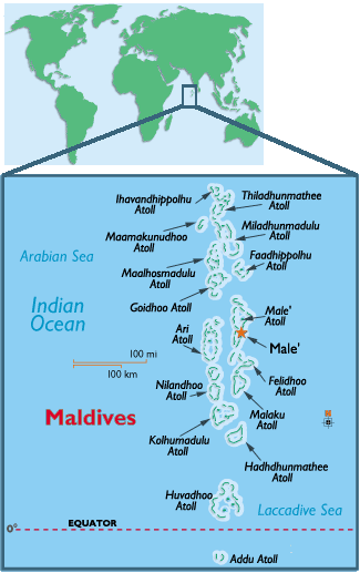 Maldives map