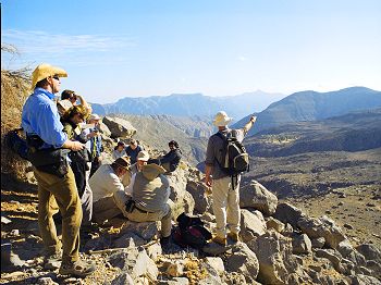 Briefing on the survey route before setting off  (courtesy of Andreas Hub).