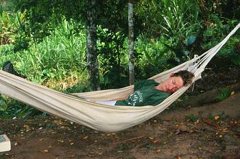 Taking a nap at base