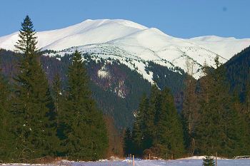 Mountain landscape in the study area