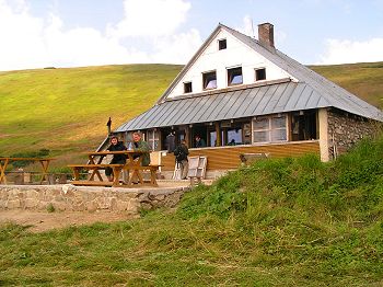 Mountain hut base for an observation night on the hills