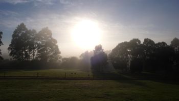 Sunrise at base.