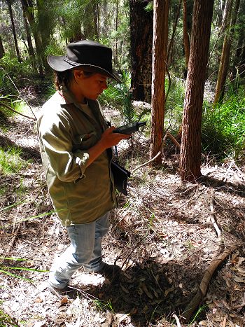Recording a GPS point.