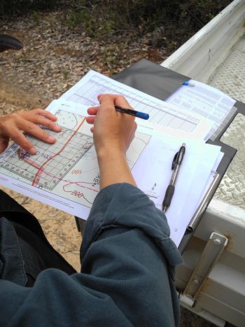 Recording data.