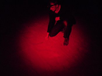 Measuring a turtle track.