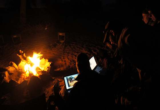 Data entry round the campfire