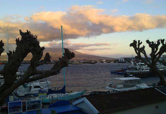 View of Mount Pico and Faial harbour