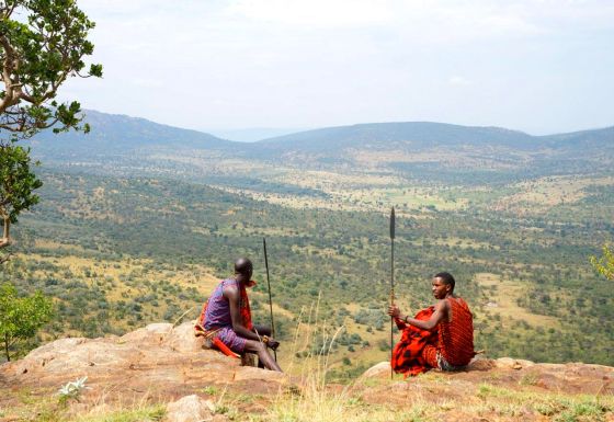 Maasai overlooking their grazing land (c) Ng Kui Lai
