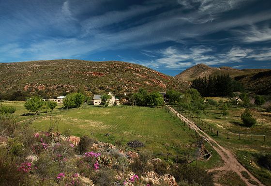 The expedition base, a former farmstead, nestled in the hills (c) Craig Turner